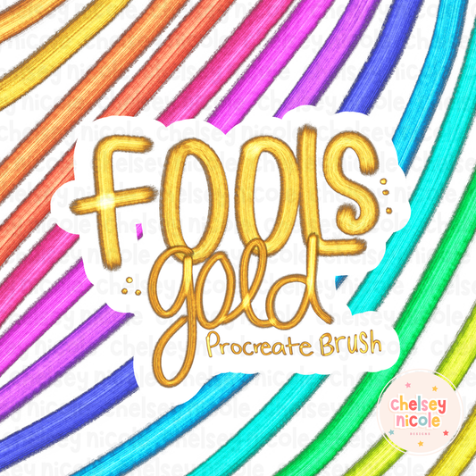 Fools Gold Procreate Brush | Gold Foil Procreate Brush | Procreate Tools