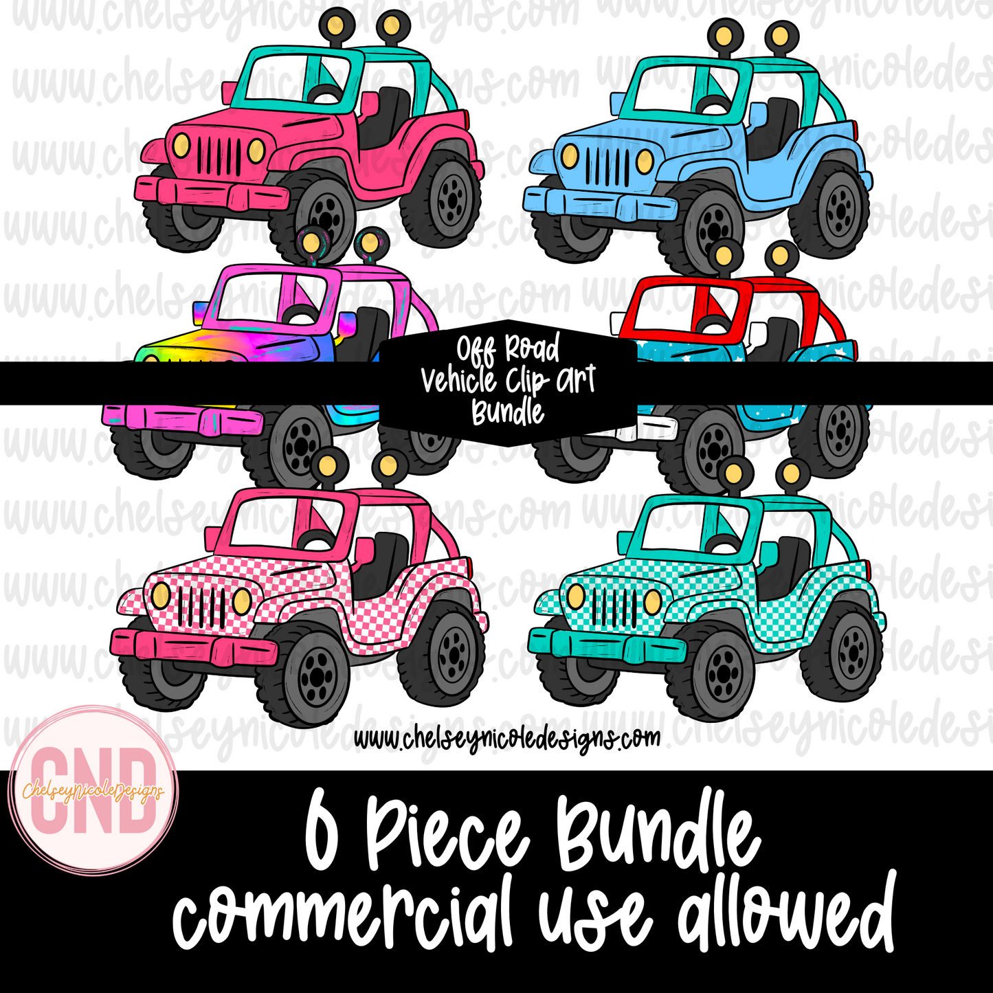 Off Road Vehicle Clip Art Bundle