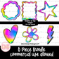Rainbow Tie-Dye Doodles - Clip Art Bundle