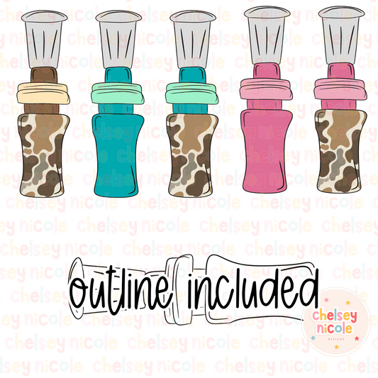 Duck Calls Clip Art Bundle - Duck Hunting Clip Art
