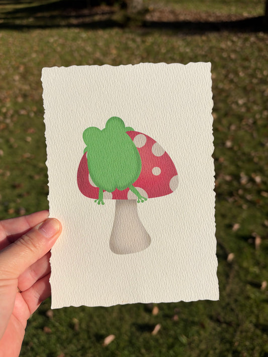 Mushroom Frog Print ( 2 Prints)