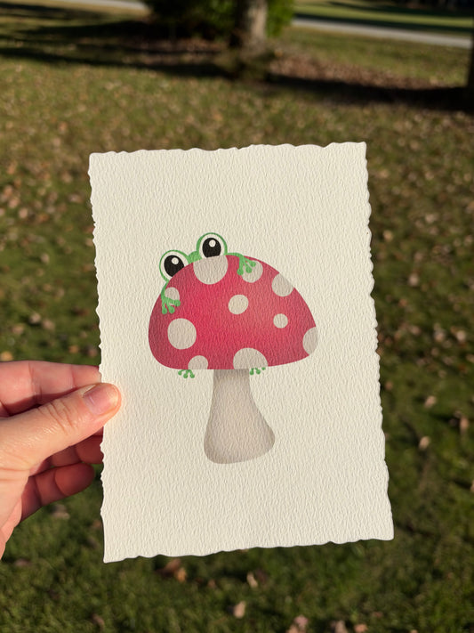 Mushroom Frog Print ( 2 Prints)