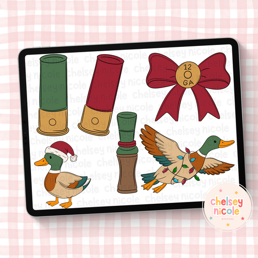 Christmas Mallard Clipart - 6 piece set