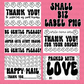 Thank You Label PNG ( Set of 5) - Thermal Label Designs