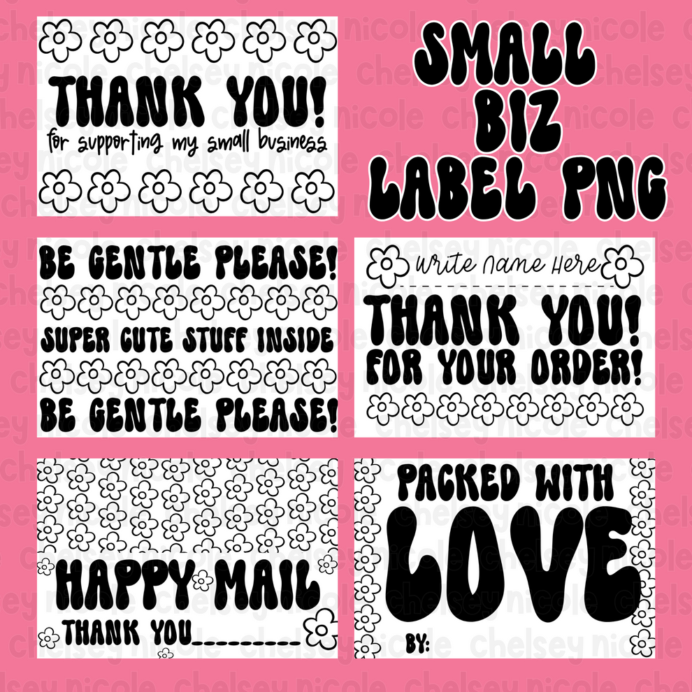 You Label Thank You Label PNG ( Set of 5) - Thermal Label Designs ...