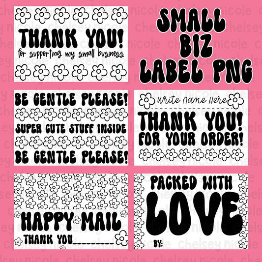 Thank You Label PNG ( Set of 5) - Thermal Label Designs