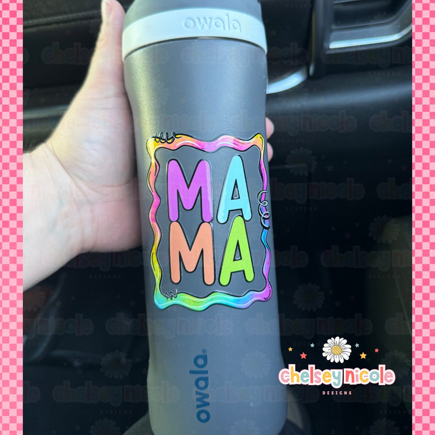 Tie Dye Mama PNG - Tie Dye Rainbow Mama - Neon/Bright Mama PNG
