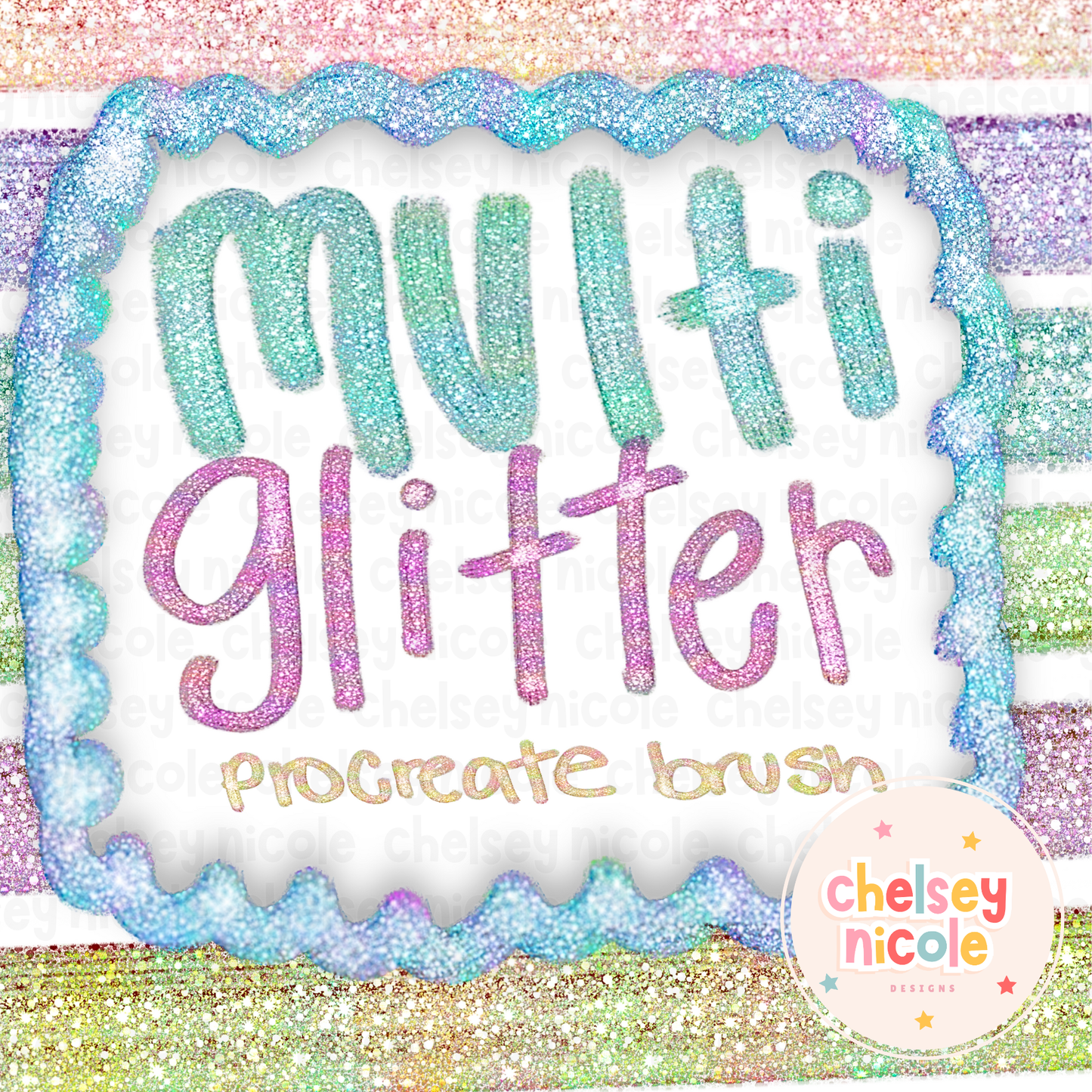 Multi Glitter Procreate Brush | Procreate Brush | Procreate Tools