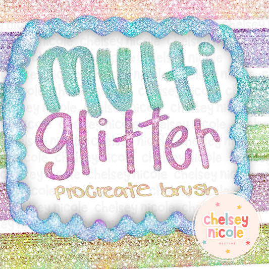 Multi Glitter Procreate Brush | Procreate Brush | Procreate Tools