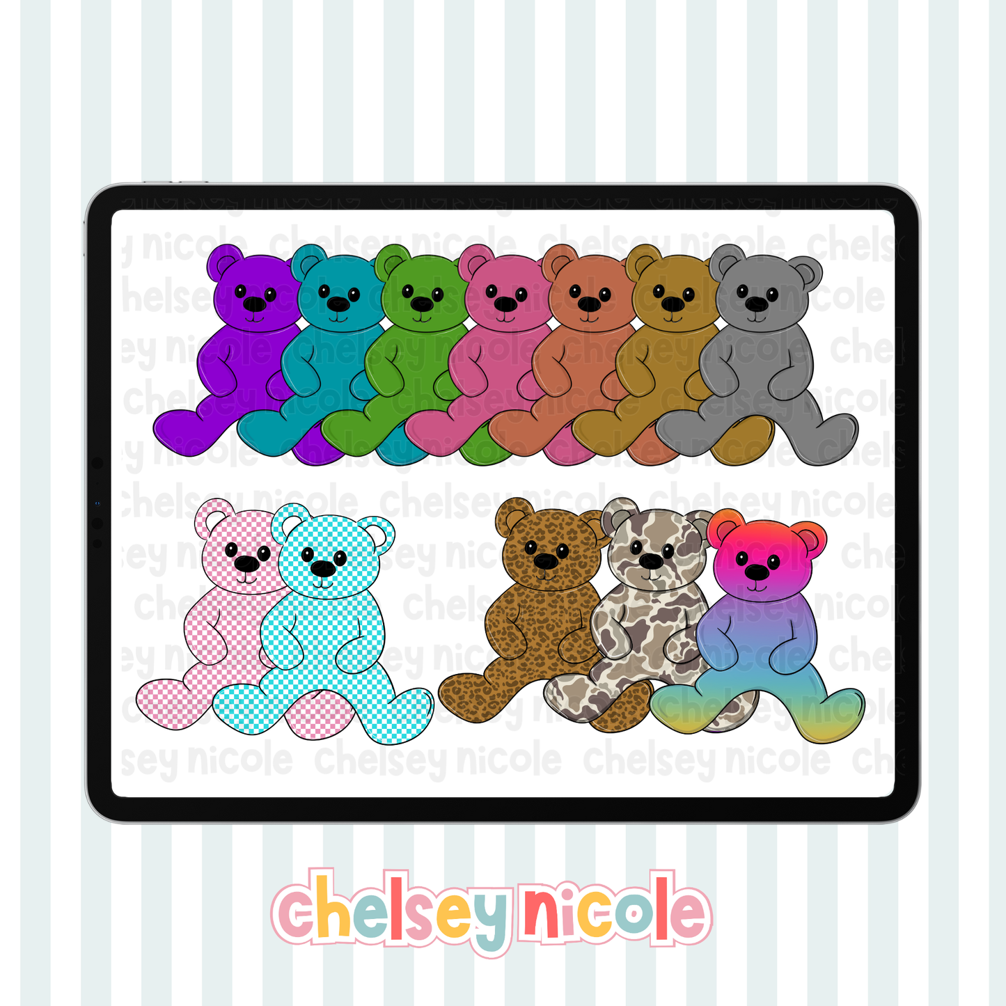 Stuffed Bean Bear Clipart - Commercial Use Allowed