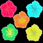Bright Tropical Flowers Clipart Pack