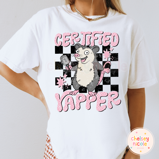 Certified Yapper PNG - Funny Snarky PNG - Design for Sublimation & DTF