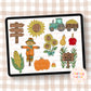 Painted Fall Clipart Bundle - Fall Autumn Clipart Bundle - Hand Painted Clipart