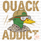Quack Addict PNG - Mallard PNG - Grunge Duck Design