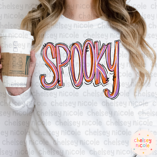 Hand Drawn Spooky PNG | Retro Spooky Season Design | Hand Lettered Halloween PNG