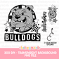 Bulldogs Mascot PNG | Hand Drawn School Spirit Design | Bulldogs School Spirit Mascot | Design for sublimation and DTF
