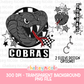 Cobras Mascot PNG | Hand Drawn School Spirit Design | Cobras School Spirit Mascot | Design for sublimation and DTF