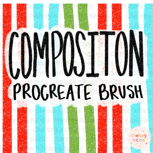 Composition Grunge Procreate Brush| Grunge Effect Procreate Brush | Procreate Tools