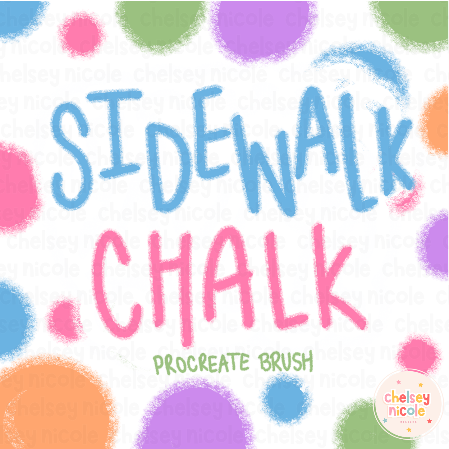 Sidewalk Chalk Grunge Procreate Brush| Chalk Effect Procreate Brush | Procreate Tools