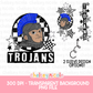 Trojans Mascot PNG | Hand Drawn School Spirit Design | Trojans School Spirit Mascot | Design for sublimation and DTF