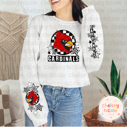 Cardinal Mascot PNG | Hand Drawn School Spirit Design | Cardinal School Spirit Mascot | Design for sublimation and DTF