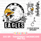 Eagles Mascot PNG | Hand Drawn School Spirit Design | Eagles School Spirit Mascot | Design for sublimation and DTF (Copy)