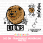 Lions Mascot PNG | Hand Drawn School Spirit Design | Lions School Spirit Mascot | Design for sublimation and DTF (Copy) (Copy)