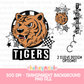 Tigers Mascot PNG | Hand Drawn School Spirit Design | Tigers School Spirit Mascot | Design for sublimation and DTF