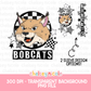 Bobcats Mascot PNG | Hand Drawn School Spirit Design | Bobcat School Spirit Mascot | Design for sublimation and DTF