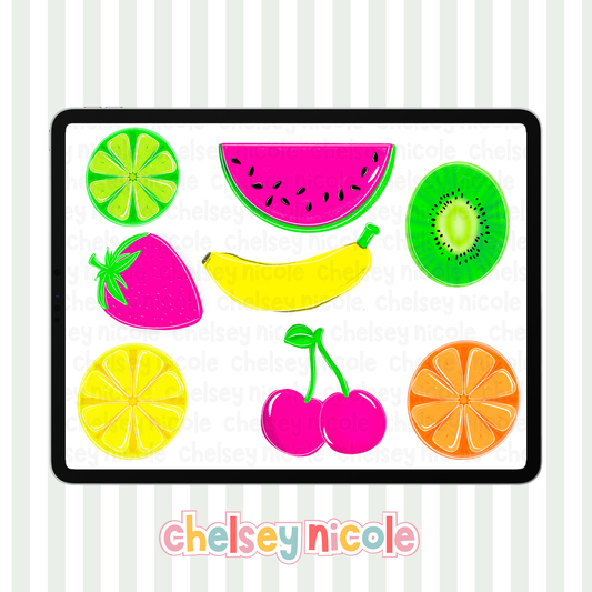 Swim Safe Fruits Clipart