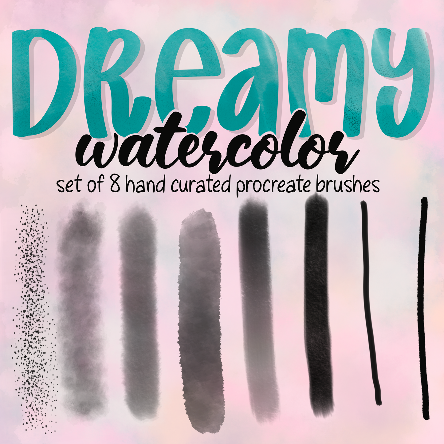 Dreamy Watercolor Procreate Brush| Textured Procreate Brushes | Procreate Tools