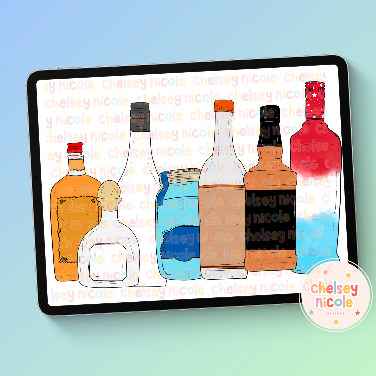 Alcohol Bottle Clip Art Bundle