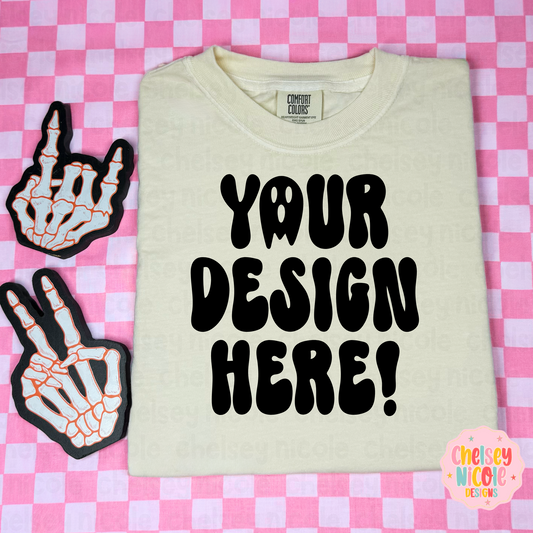 Ivory Comfort Color Mockup - Halloween Mockup - Halloween Tshirt Mockups - Comfort Color Mockups Cream - Ivory