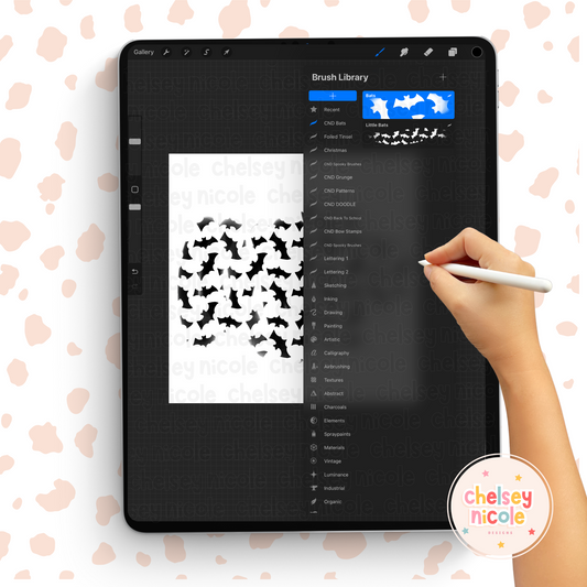 Bats Procreate Brushes | Procreate Pattern Brush for Digital Design | Pattern Procreate Brushes