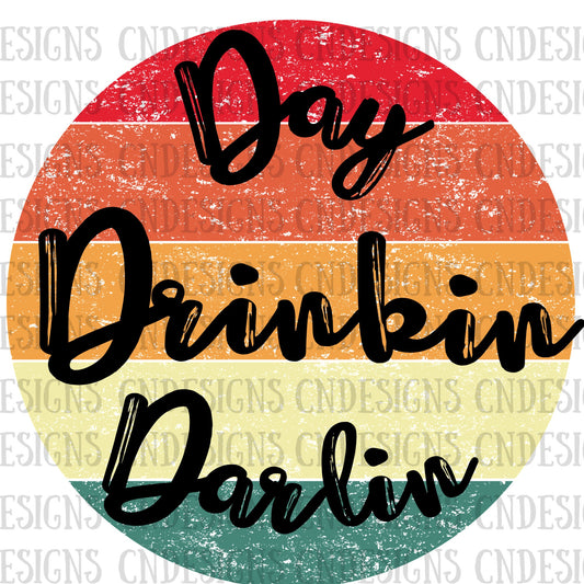Retro Day Drinkin Darlin PNG