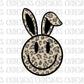 Leopard Easter Bunny PNg| Smiley Face Bunny png | Doodle Easter png| Easter png | Doodle Letter PNG