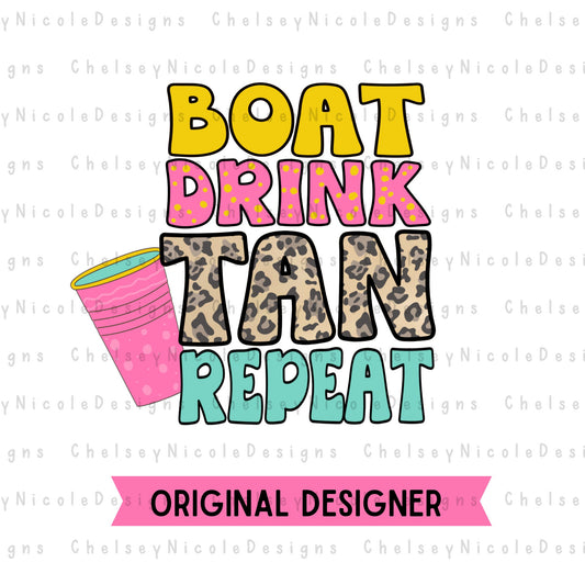 BOAT Drink Tan Repeat Png | river png | lake png | day drinking png