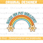 Back On My Bullshit PNG | Funny Retro PNG | Rainbow Retro PNG | Adult Humor png