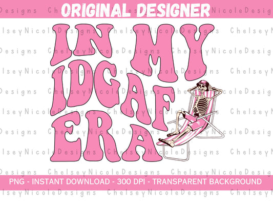 In My IDGAF ERA retro PNG | Skeleton Retro png | Retro summer png