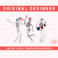 Dancing 4th of July Skeletons | 4th Of July Skeletons| Dancing Skeltons Patriotic | 4th of July Digital Designs | Trending PNG