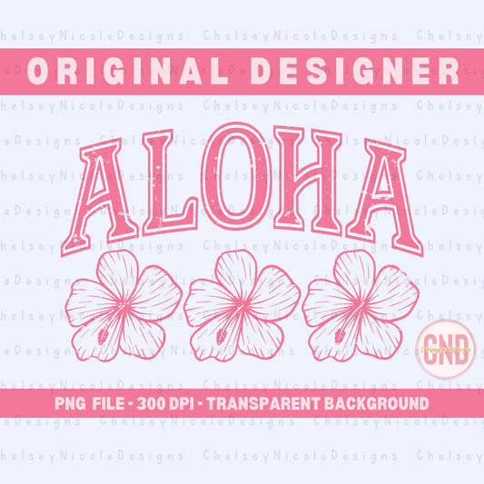 Aloha PNG | Simple Hawaiian PNG | Simple Summer PNG | Pink Aloha png | Simple Summer Digital Design | Trending png