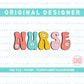 Retro Floral Nurse PNG | Bright Nurse PNG | Colorful Nurse PNG | Flower Nurse png | Nurse Digital Design | Nurse Sticker design | Trending