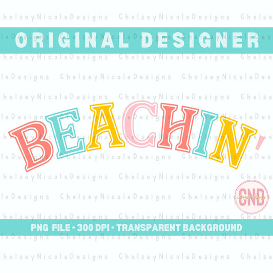 Beachin' PNG | Retro Beach PNG | Beach Days PNG | Retro River Design | Trending png