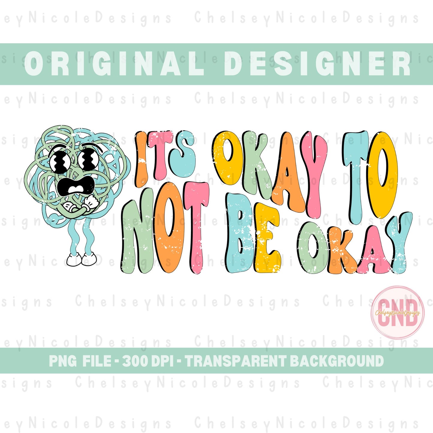 Its Okay To Not Be Okay PNG | Retro Mental Health PNG | Retro PNG | Retro Character png | Trending Digital Design
