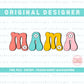 Retro Floral Mama PNG | Bright Mama PNG | Colorful Mama PNG | Flower Mom png | Mom Digital Design | Mama Sticker design | Trending