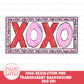 XOXO Hand Drawn Valentines PNG | XOXO Patch design | Valentines png | Cute Valentines Design
