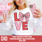 LOVE Coquette Bow PNG | Coquette Valentines PNG | Valentines Doodle with Bow | Bow Valentines png | Hand Drawn Valentine Design