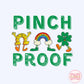 Pinch Proof PNG, Funny St Patricks Day PNG, Kids PNG, Cute St Patricks Day Designs, Trending png, Pinch Proof Retro Design, Tshirt Design