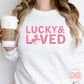 Lucky & Loved PNG, Matching St Patricks Day PNG, Mommy and Me png, St Patricks Day Simple PNG, Lucky, Loved, Distressed, St Paddys png