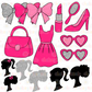 Malibu Girl Clipart Bundle - Plastic Princess Clip Art Bundle